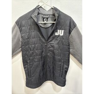 Footjoy Men's Full Zip Hybrid Charcoal Jacket Size Large W/ Embroidered Logo Com